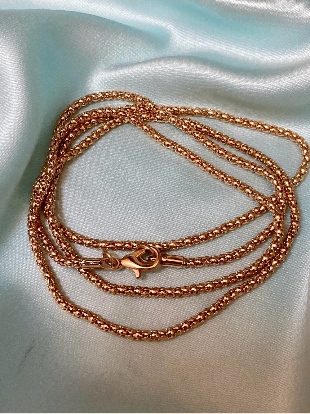 Macy's Polished 2 mm Gold Popcorn  14” Necklace New